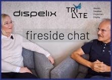 Pia from Dispelix and Louahab from TriLite fireside chat after AWE