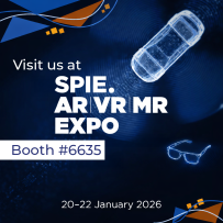 SPIE Media Alert Cover TriLite Trixel 3 Cube Laser Beam Scanner Projection Display for Augmented Reality and Automotive projection systems exhibitor