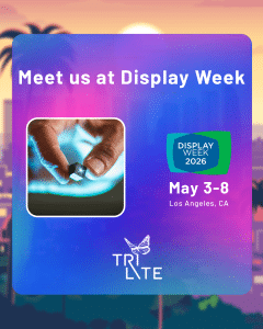 TriLite Trixel 3 Cube Laser beam Scanning projection display for augmented reality AR smart glasses and automotive applications next-gen display week 2026 SID society of information display